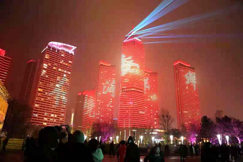 煙臺市區夜景照明工程濱海廣場標段獲全國一等獎